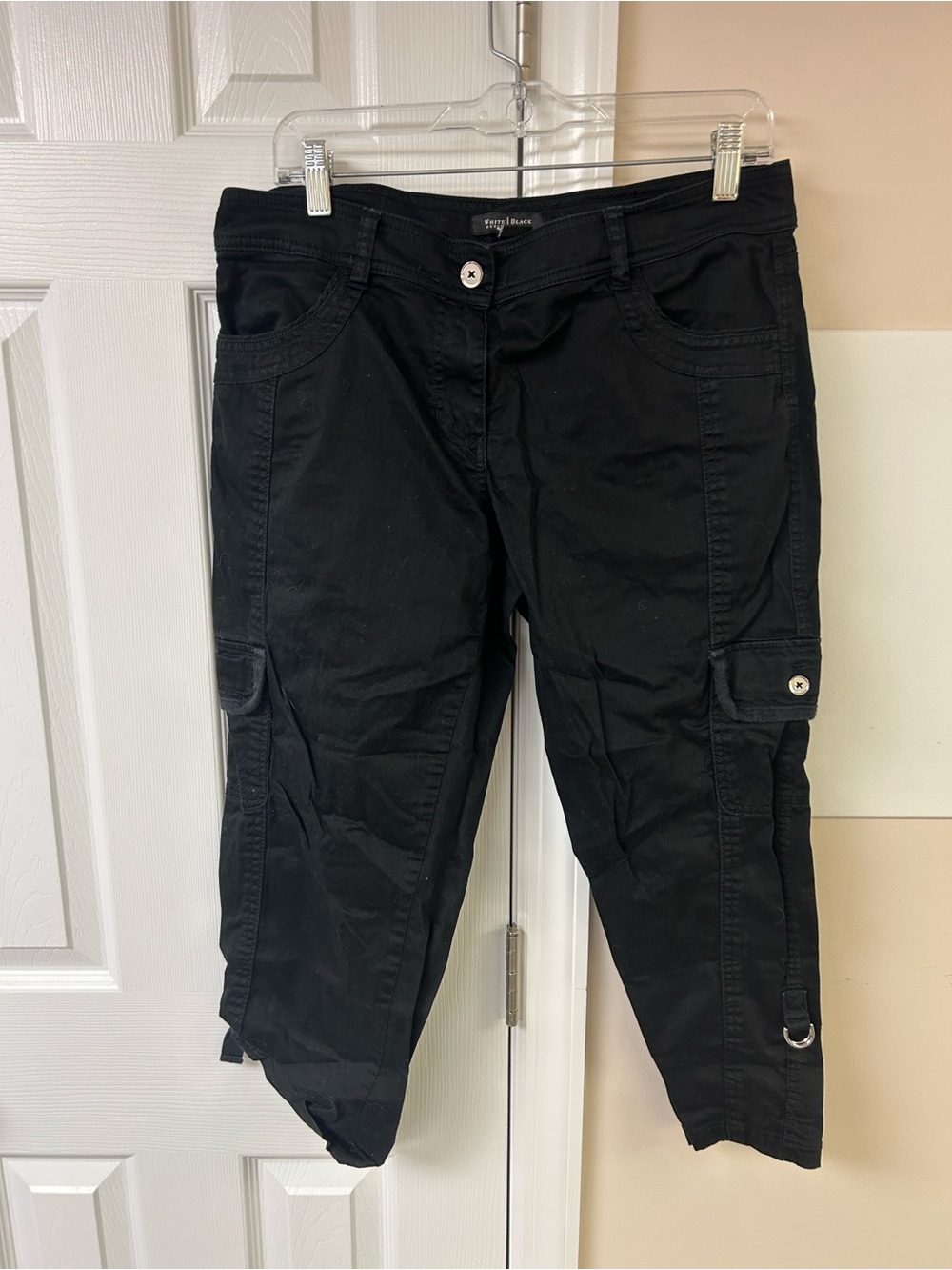 White House Black Market Capri Women Cotton Cargo Crop Leg Pants
